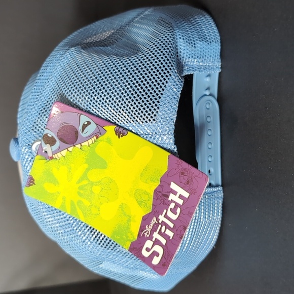 NWT, Berkshire Fashions,Disney Angel & Stitch Blue/White Girls Trucker Hat. - Picture 3 of 8